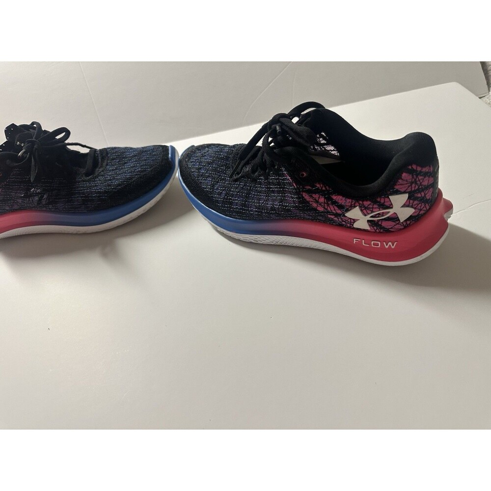 Under Armour Flow Velociti Wind  Running Tenis Black Pink And Blue Size 7 - Picture 8 of 13